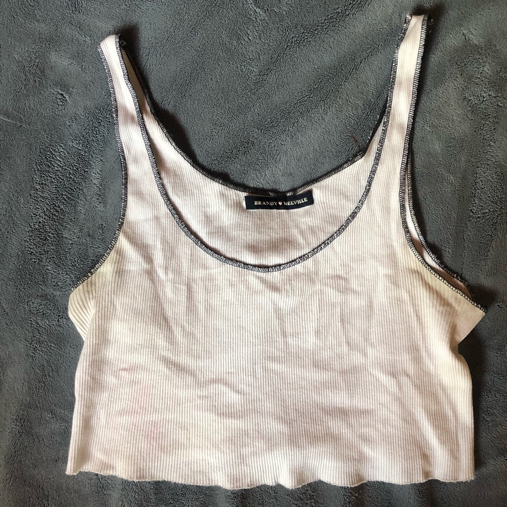 Super cute white Brandy Melville cropped tank top